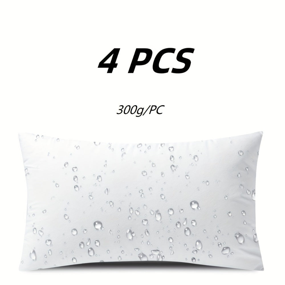 Square and Lumbar Throw Pillow Insert Set in Five Sizes with Two- or Four-Piece White Pack Options
