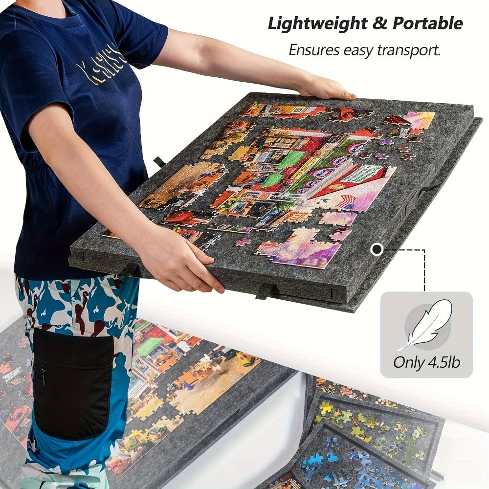 Jigsaw Puzzle Board with Drawers & Storage for 1000 & 1500 Piece Puzzles – Portable Non-Slip Puzzle Table Mat, Multiple Sizes & Colors, Perfect Gift for Puzzle Lovers & Adults