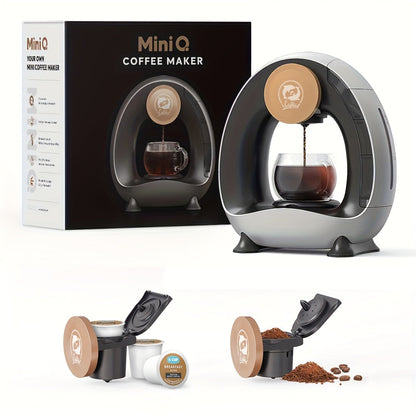 Single Serve Coffee Maker 2-in-1 K-Cup Compatible and Coffee Grounds - Mini Drip Coffee for Entryways, Bedrooms and Living Spaces