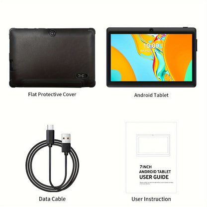 PRITOM Tablet with Detachable Case 7 Inch Android 13, 4GB RAM 32GB ROM Expandable Quad-Core HD IPS Display, Dual Camera Wi-Fi, Lightweight Portable Tablet for Students Seniors Work Study Entertainment 2026 – Blue Green Black Pink