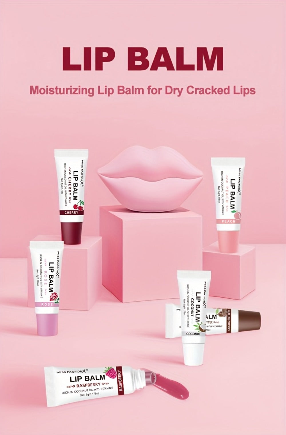 30-Piece Lip Gloss Gift Box Set — 6 Glossy Shades Moisturizing Waterproof Anti-Transfer Liquid Lipstick, High-Shine Long-Lasting Lip Color for Women, Pink Gift Box