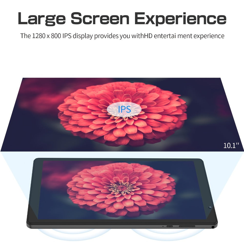 Android Tablet 10.1-Inch with Android 14, 4GB Total Memory, 32GB Internal Storage and 6000mAh Battery