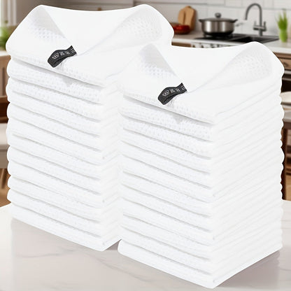 Kitchen Dish Cloths 23pcs 100% Cotton Waffle Weave Ultra Dish Towels 12x12 Inch for Cooking Cleaning Wiping Hands Kitchen Decor Gift