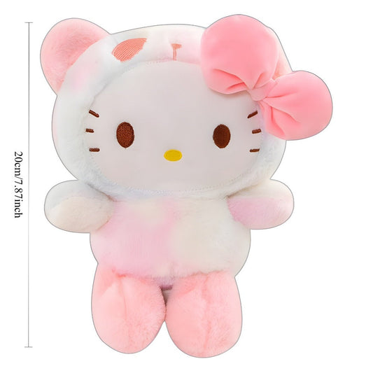 Sanrio Tie Dye Plush Set of 5 – Kawaii Hello Kitty Kuromi My Melody Cinnamoroll Gudetama Stuffed Animals, Room Decor & Birthday Holiday Gift for Girls