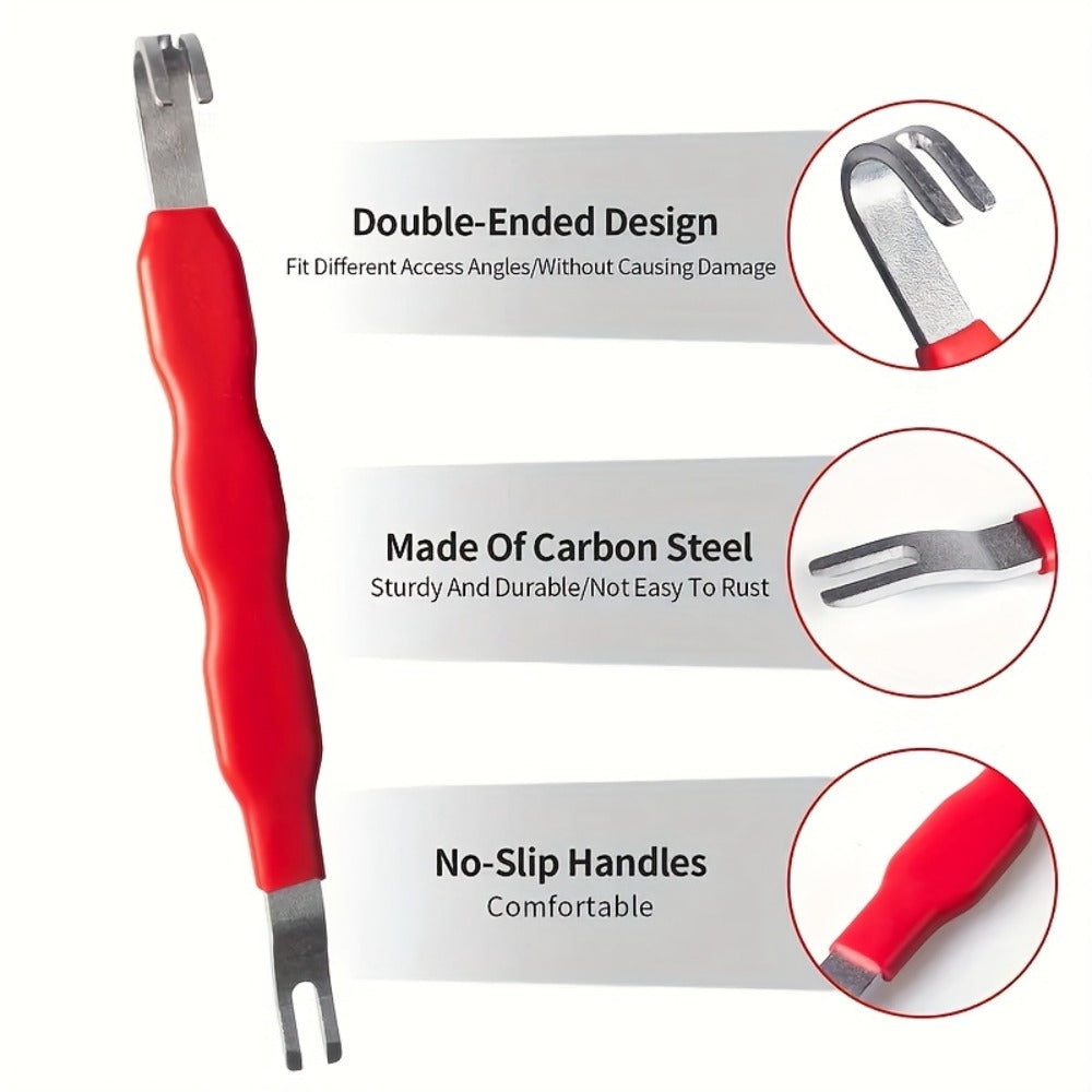 Terminal Connector Removal Tool Set 3-Piece - Automotive Wiring Harness Repair Kit with Pry Bar, Cutting Pliers & Storage Pouch, Circuit Terminal Separator for Car Truck Motorcycle DIY Electrical Repair