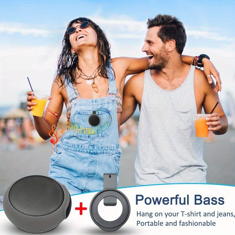 Clip-On Wearable Bluetooth Speaker with TWS Dual Pairing, Ancwear Portable Outdoor Speaker for Cycling Hiking Running Motorcycling