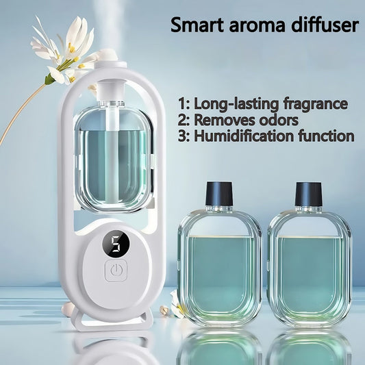7-Color LED Aromatherapy Diffuser 150ml with USB Power, Ultrasonic Whisper-Quiet Mist, Timer Auto Shut-Off for Bedroom Office Yoga – Bundle with Hilton Gardenia Ocean Jasmine Shangri-La Oils
