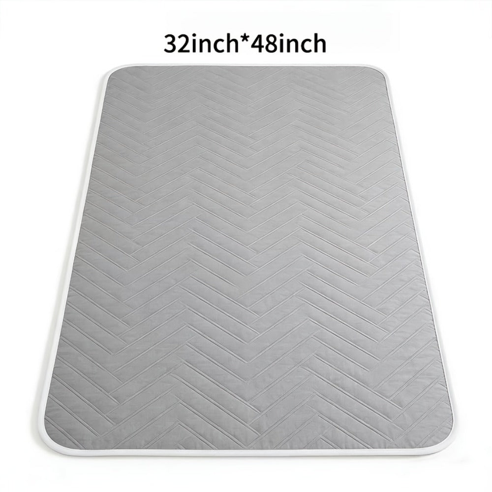 Gray Flat Mattress Protector Pad in Twin, Full, Queen or King Dimension-Labeled Checkout Options