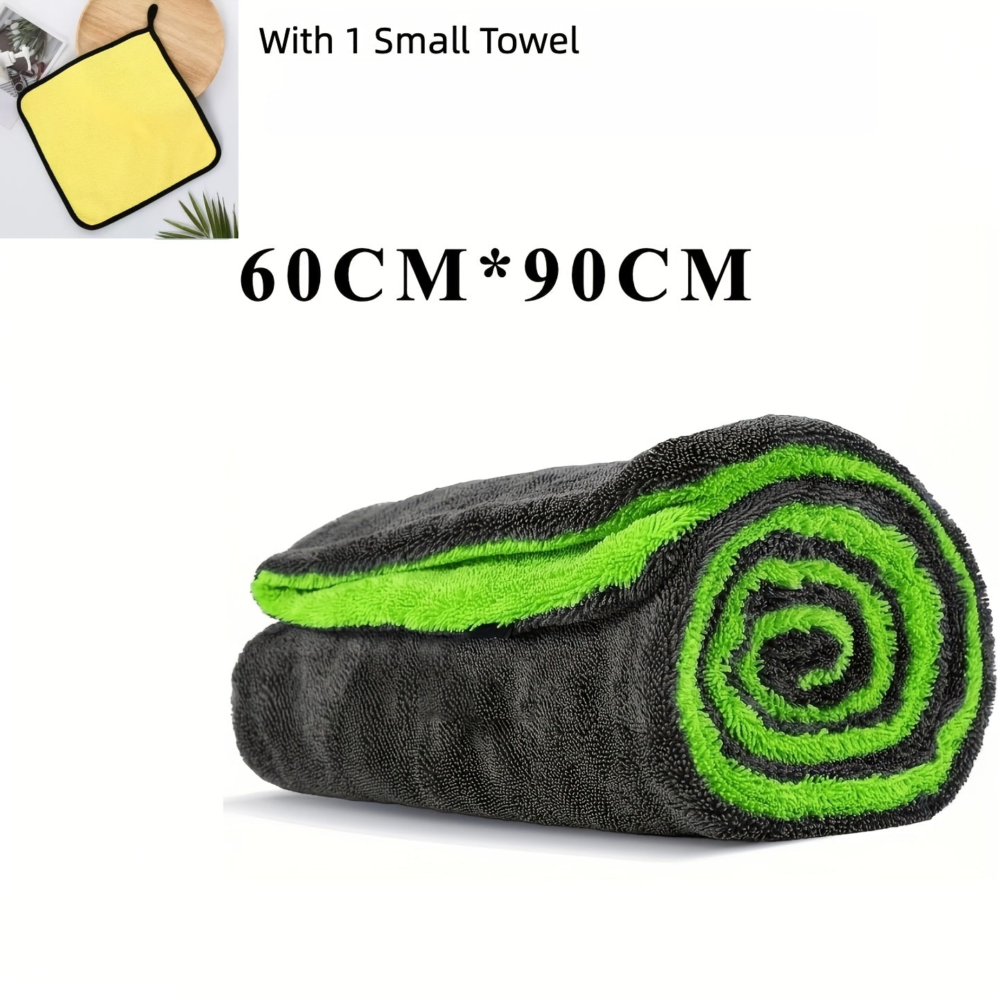 Microfiber Car Drying Towel 1400GSM – Dual-Sided Scratch-Free Twist Yarn Cloth, 48"x24" High-Absorbency Car Wash Towel