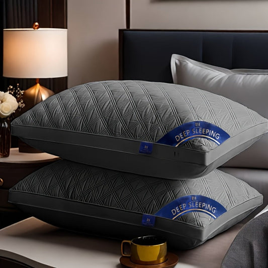 Queen Size Pillows for Side Sleepers – 800g Heavyweight Hotel Collection, Hypoallergenic Down Alternative, Ultra-Plush & Resilient, Machine Washable 20x30 Inches – Available in 1, 2 & 4 Pack (White/Gray)