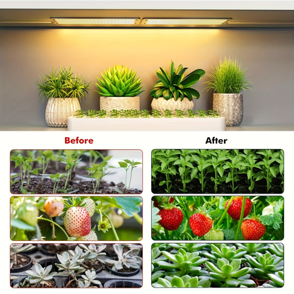 Four-Panel 5V USB Plant Light Kit with 96-LED Boards, Timer Controller and Shelf Mounting Pieces