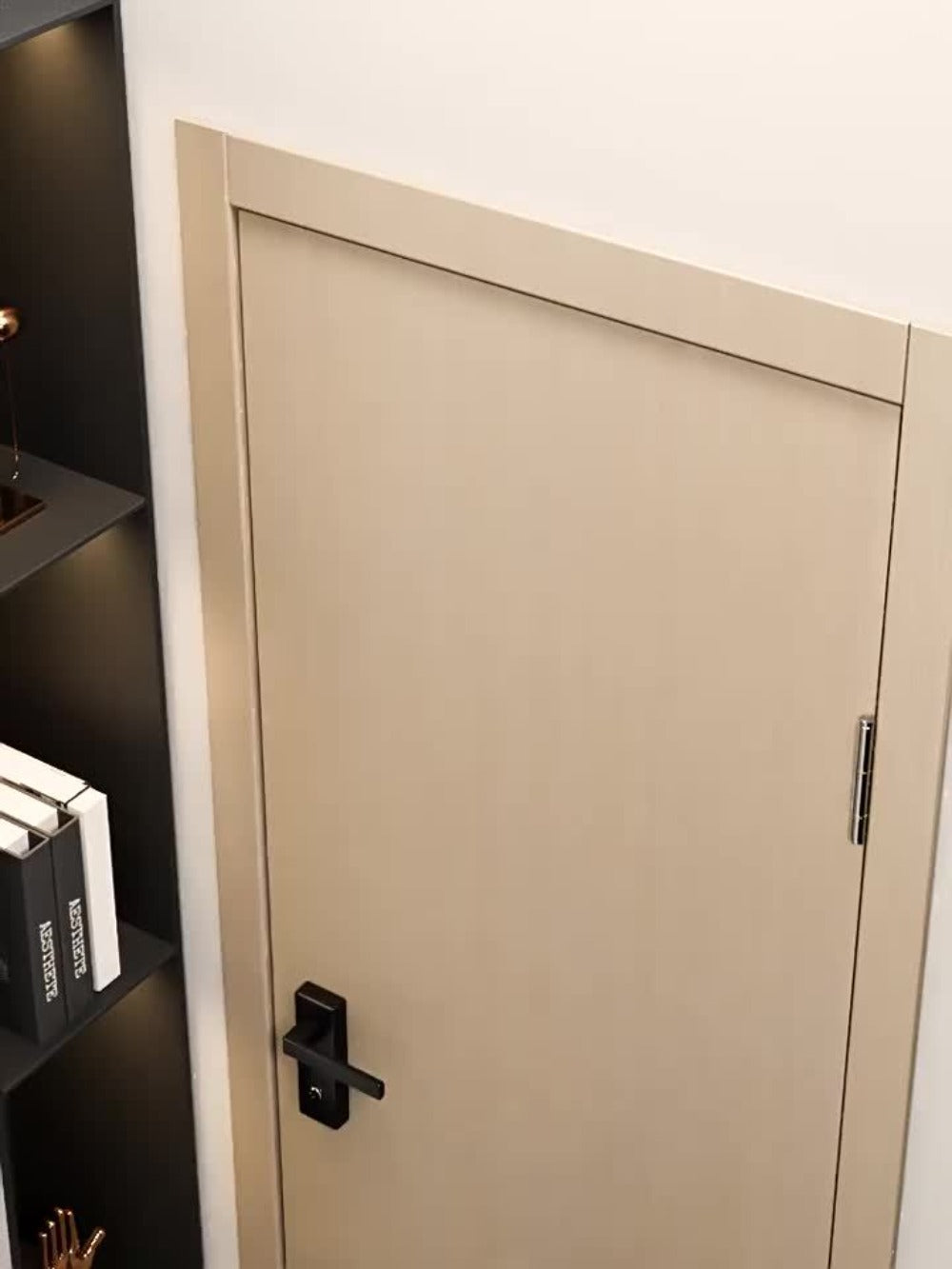 Over-the-Door Hook Hanger Sets in Black with Two 5- or 6-Hook Racks for Keys, Hats and Bags