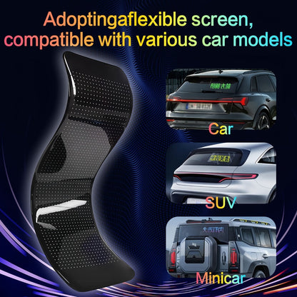 Car LED Light Panel USB Powered Smart Display – App Control, Eye-Shaped Design, Programmable LED Matrix Screen | 16x32 to 16x96 | Vehicle Interior & Exterior Decoration