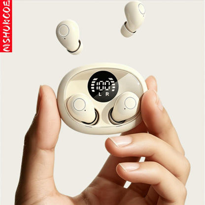 Invisible Sleep Earbuds Bluetooth 5.4 Mini Ultra Compact True Wireless – Noise Cancelling Hi-Fi All Day Wear Touch Control USB-C for Running Sleeping Compatible with All Phones