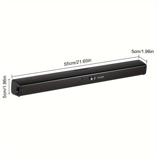 5.1 Surround Sound Soundbar for Smart TV – 21.7" Wireless Bluetooth 5.0 Home Theater Speaker System, 4 Speakers, Subwoofer, Remote Control, 6 EQ Modes, Works with PC, Projector, Laptop, DVD Player