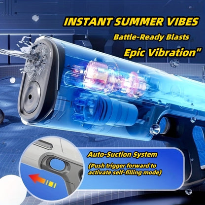 Electric Pulse-Light Water Blaster with Auto-Suction Refill, 16.54-Inch Body and Three Color Options