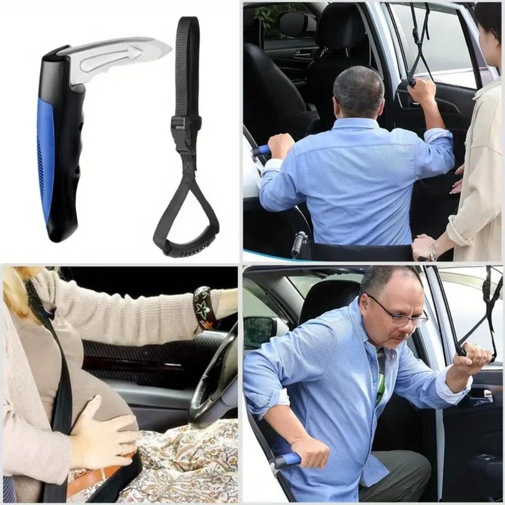 Car Door Grab Bar – Portable Vehicle Support Handle for Seniors & Handicapped, Sit-to-Stand Assist, Auto Cane Grab Bar Supports Up to 450 lbs (2pcs)