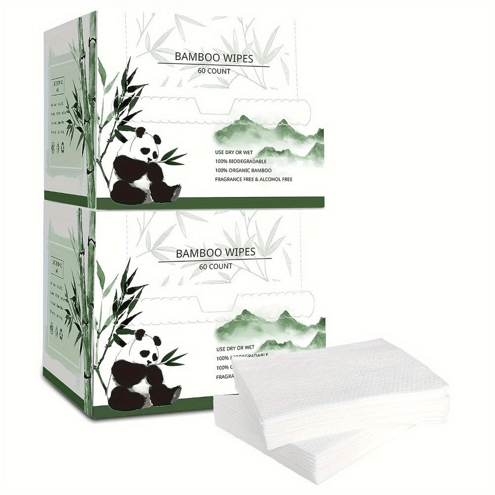 White Boxed Facial Cleansing Towels with 60 Sheets per Box in One- or Two-Box Checkout Options