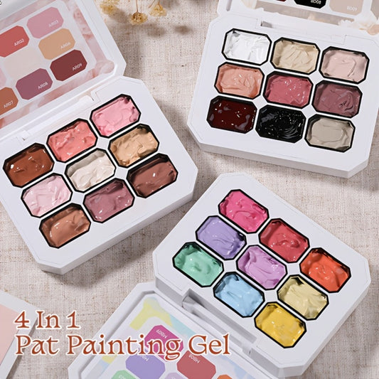 Gel Nail Polish 4-in-1 3-Piece Sets for Ombre, Stamping, Painting and Powder Art, 2 Options