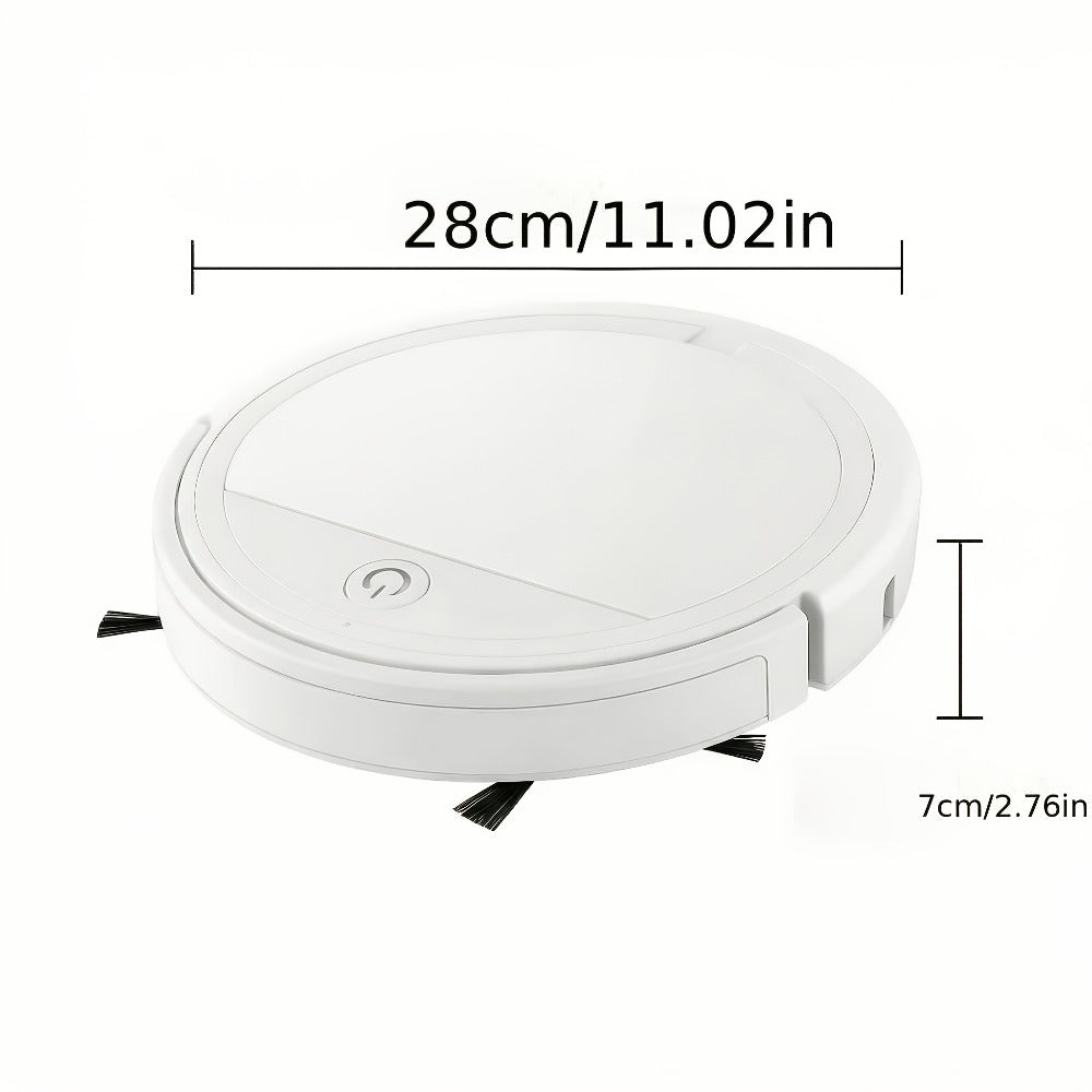 2000Pa Robot Vacuum Cleaner 150-Min Battery – Multifunctional Auto Floor Cleaner for Pet Hair, Dust & Paper Debris, Smart Robotic Vacuum for Hardwood, Tile & Carpet, Black & White