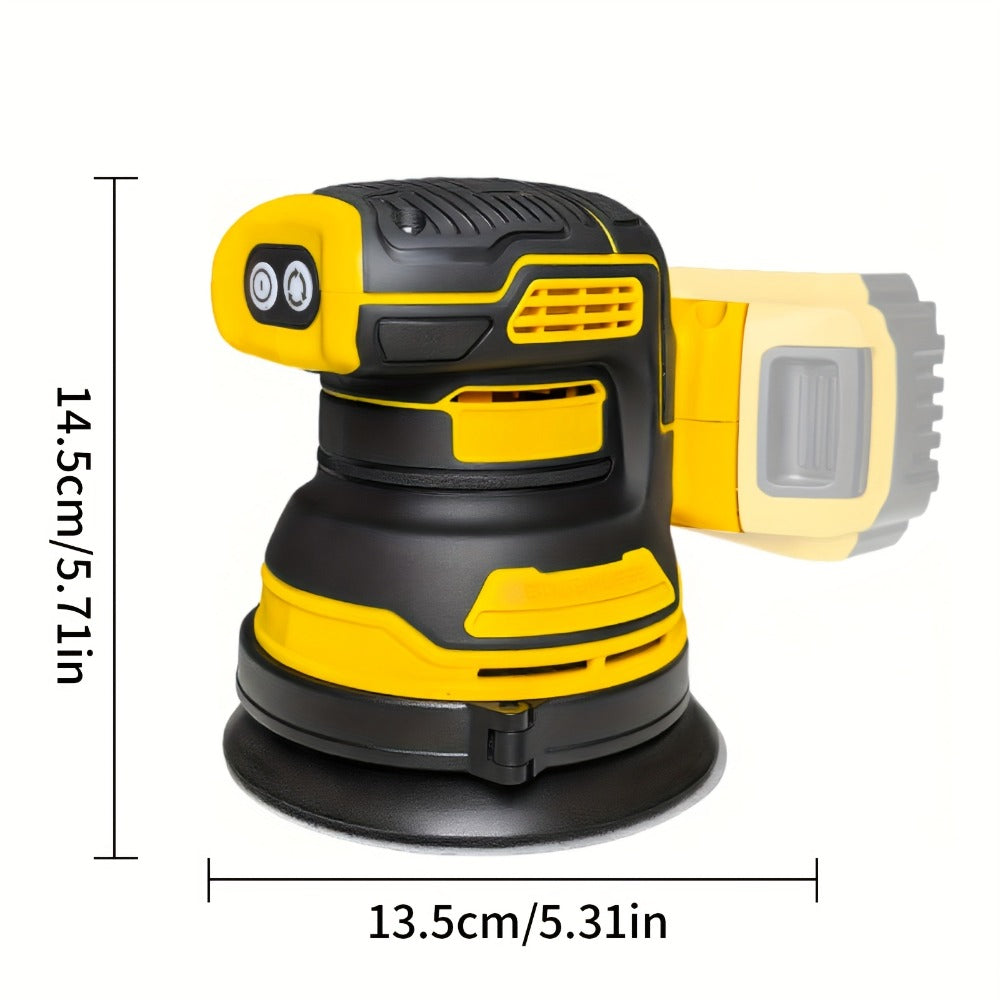 Cordless Orbital Sander Compatible with DeWalt DCB Battery – 5-Inch Brushless Motor Variable Speed Palm Sander with 30pcs Sandpapers & Dust Collection Bag for Woodworking