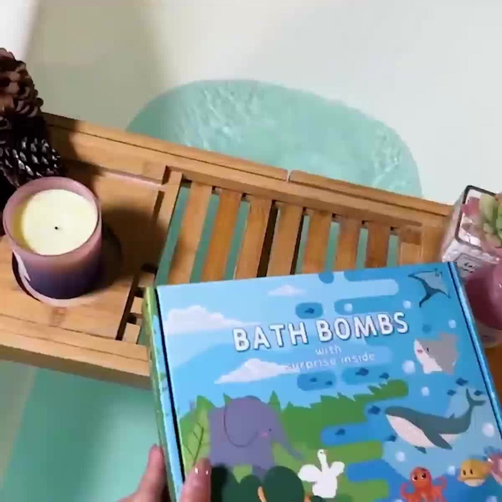 Kids Bath Bombs with Surprise Inside 20 Pack - Fizzy Bath Balls with Hidden Toy for Boys Girls Toddlers