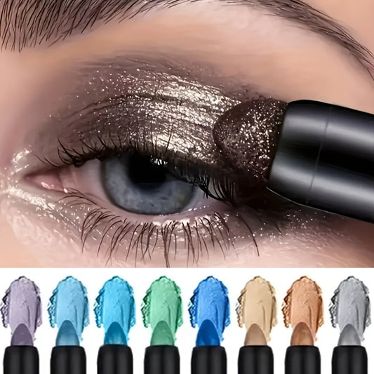 Eyeshadow Sticks and Gel Eyeliner Set 8 or 16PCS Shimmer Highly Pigmented Waterproof Smudge-Proof Multi-Use Eye Makeup Kit Women Festival Party Colorful Creative Looks Gift