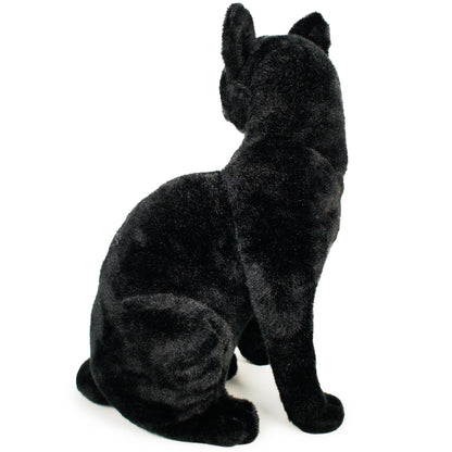 Plush Toy – Boone Black Cat 13-Inch Sitting Kitty with Green Eyes for Shelf or Room Display