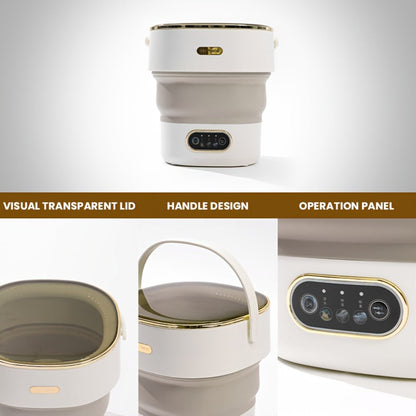 Portable Washing Machine Foldable Mini Washer Large for Underwear Socks Baby Clothes Apartment Dorm Travel Camping