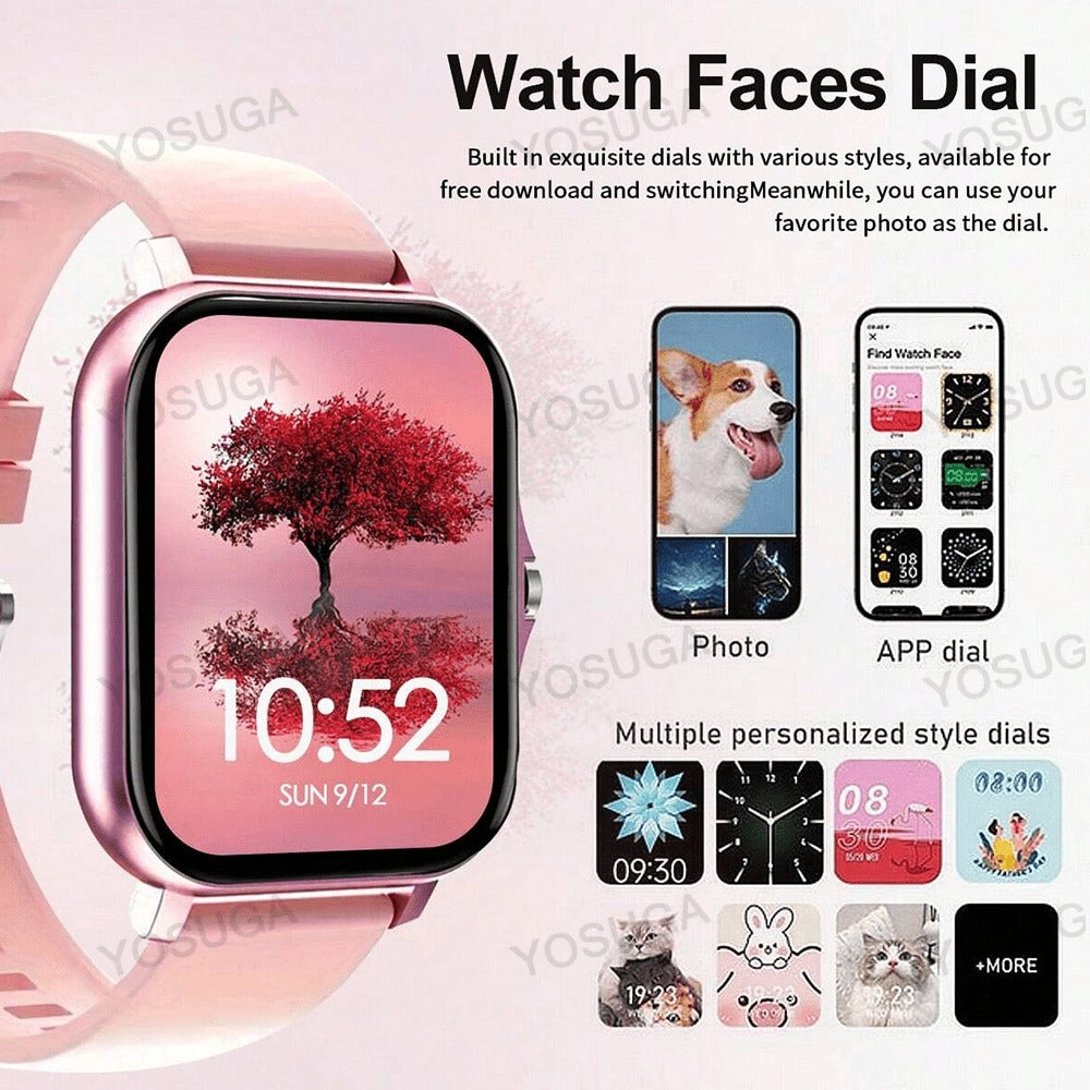 Smartwatch 1.83 Inch with Extra Strap Set, Wireless Calling, Sport Modes, Alarm and Pedometer