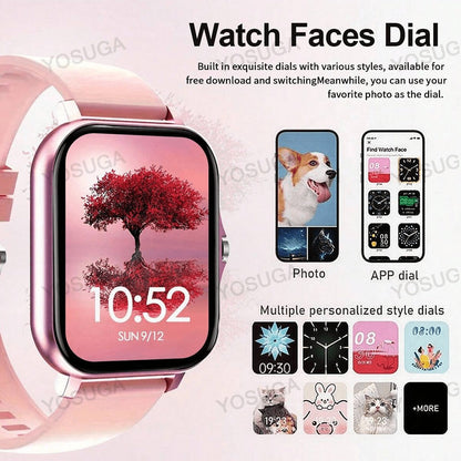 Smartwatch 1.83 Inch with Extra Strap Set, Wireless Calling, Sport Modes, Alarm and Pedometer