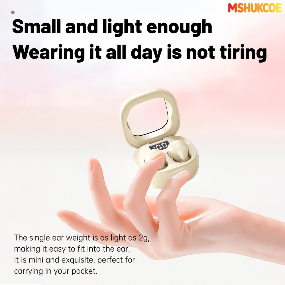 Wireless Earbuds MSHUKCOE Ultra-Thin Sleep and Game Modes with Low Latency and Dual Noise Reduction