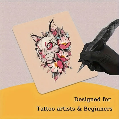 One-Millimetre Tattoo Practice Sheets in Pink or Yellow with Two-, Three- or Four-Piece Options