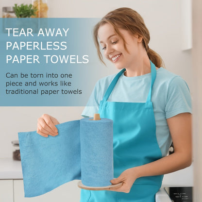 Reusable Tear-Away Cleaning Cloth Roll in Beige, Blue, Green, Pink or Gray with 50- or 100-Piece Options