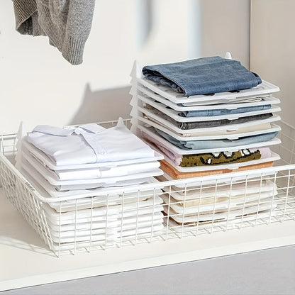 Foldable Stackable Clothes Folding Board Organizer for Shirts Pants Dresses – Heavy-Duty Plastic, Space-Saving, Easy-Clean (15 or 30 pcs)