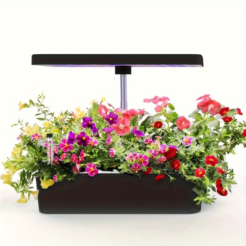 10-Pod Hydroponic Garden Kit with 24W LED Grow Light, Timer, One-Gallon Tank and Three Finishes