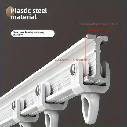Flexible Curtain Rail Track – Bendable PVC Ceiling Mount Curtain Rod for Bay Window, Bathroom & Home Decor, Trim-to-Fit Monorail Curtain Track System