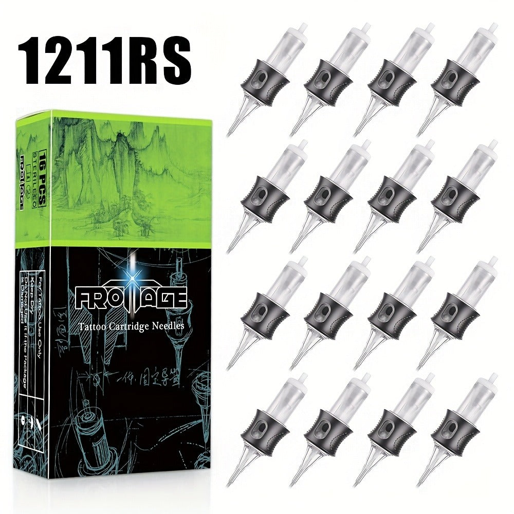 Tattoo Needle Cartridge Set 26 Sizes Integrated High Transparency Tips Round Liner Shader Curved Magnum M1 RL RS CM Disposable for Professional Artists & Beginners