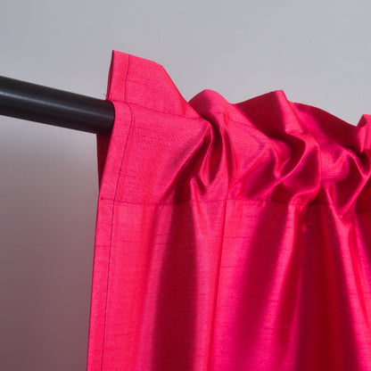 Kitchen Curtains 3 Panels Faux Silk Sheer Tier and Valance Set Rod Pocket 2 Tiers 26x36 inch + Valance 52x14 inch for Kitchen Bathroom Window Drapes