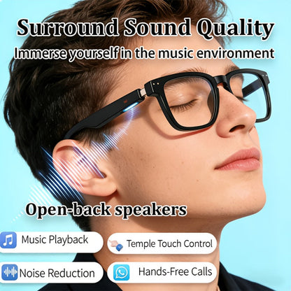 Smart Glasses 164-Language Translation Eyewear with Bluetooth Music, Calls and Multiple Black or Pink Frames