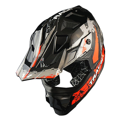 Dirt Bike Helmet Adult Motorcycle ATV Off-Road Track Style Lightweight Aerodynamic Thermoplastic Shell Removable Washable Padding Glossy UV Finish, Multiple Colors XS-XXL