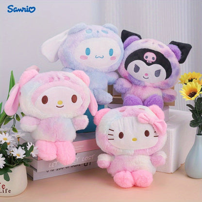 Kuromi Hello Kitty Melody Cinnamoroll Plush Doll – 4 Sanrio Characters Soft Stuffed Animal Kawaii Toy, Cute Anime Gift for Girls Teens Birthday Christmas