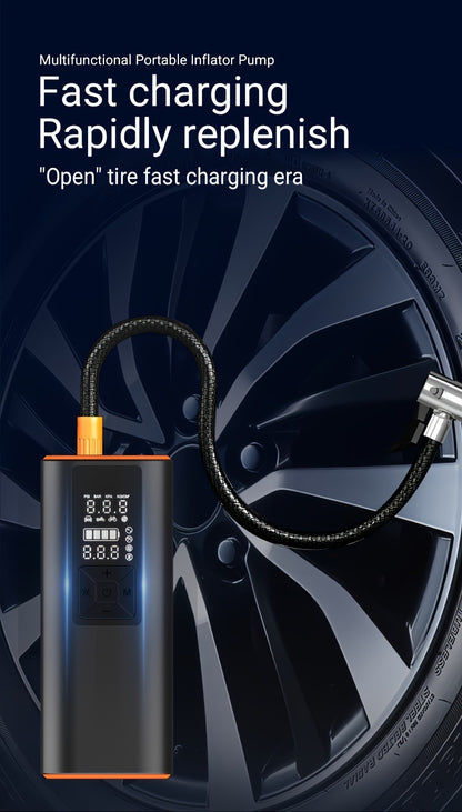150 PSI Cordless Tire Inflator with 6000mAh Battery, Digital Pressure Gauge, LED Light and USB-C Charging