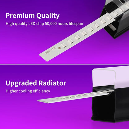 USB UV Black-Light Bar Set with Inline Switches, Mounting Hardware and 2-, 4-, 10-, 12- or 14-Pack Options
