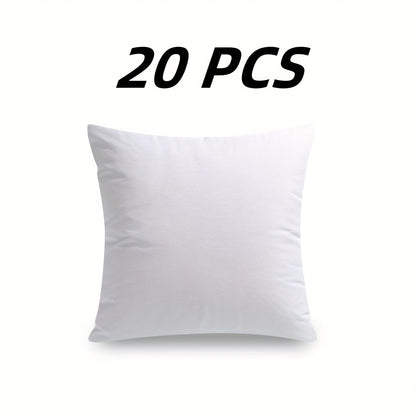 White Pillow Inserts in Square or Lumbar Sizes with Single, Three, Five, Sixteen or Twenty-Piece Packs