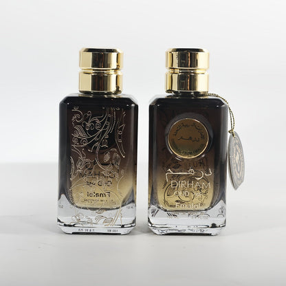 Boxed 3.4 fl oz Fragrance with Black Bottle or Oud-Labeled Checkout Options and Gold-Cap Presentation