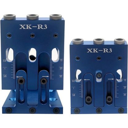Adjustable Pocket Hole Jig Kit with Three 15-Degree Drill Guides, Bits, Screws, Plugs and Hex Drivers
