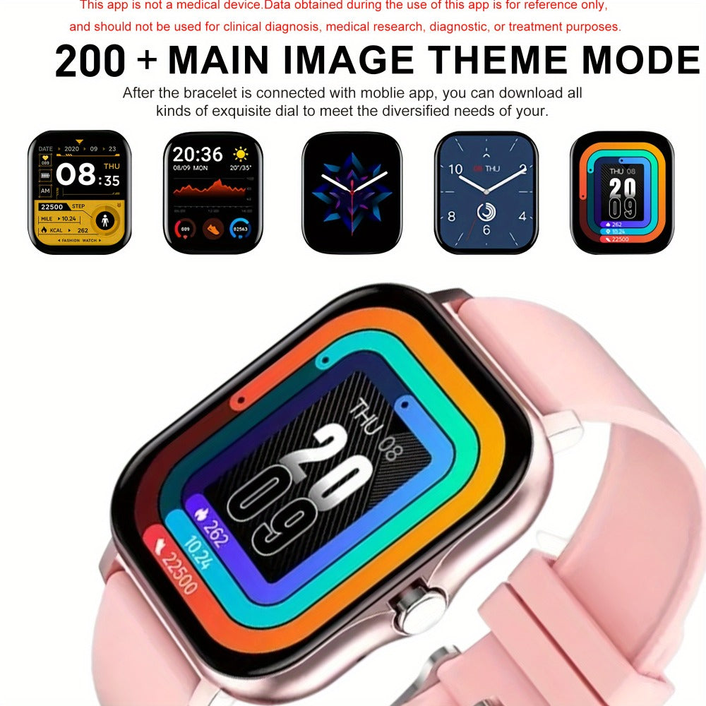 Smartwatch – with Pedometer, Calorie & Distance Tracker, Customizable Watch Faces, Call & SMS Alerts, Multi-Sport Modes – Unisex Android…