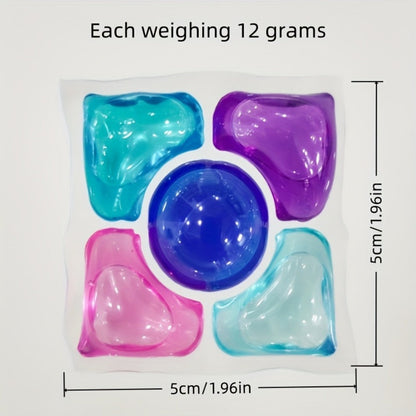 Multicolor Laundry Detergent Gel Pods with Portioned Bead Design in 7.05 oz or 21.16 oz Packages