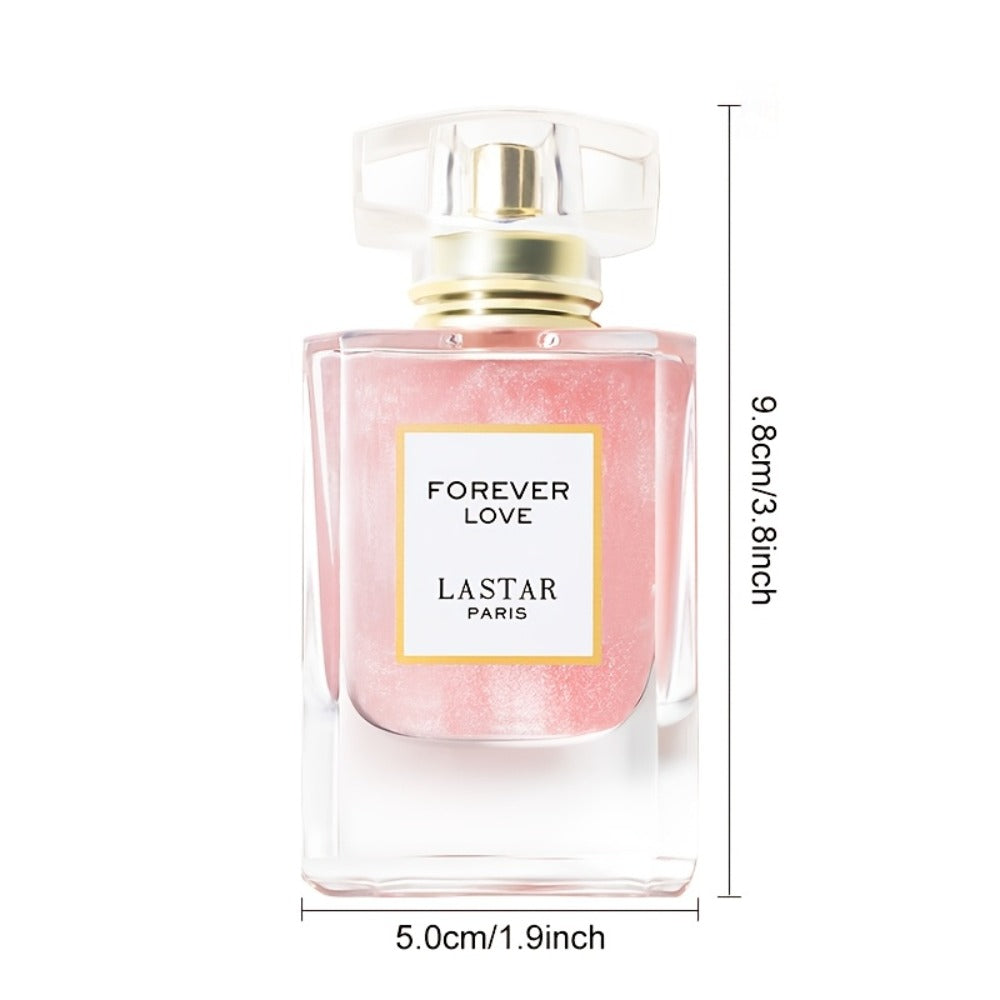 LASTAR Forever Love Shimmer Pink Eau de Parfum Spray, 55ml Bottle with Floral and Fruity Scent Profile